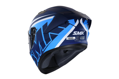 SMK STELLAR STAGE HELMETS - WHITE BLUE