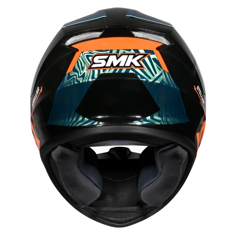 SMK STELLAR FURY HELMET - GL257 BLACK BLUE ORANGE
