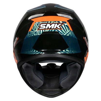 SMK STELLAR FURY HELMET - GL257 BLACK BLUE ORANGE
