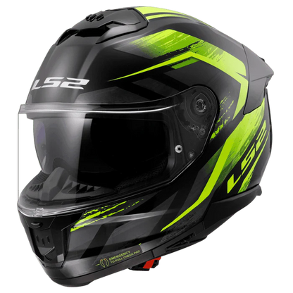 LS2 FF320 Stream II Fury Helmet - Black HV Yellow
