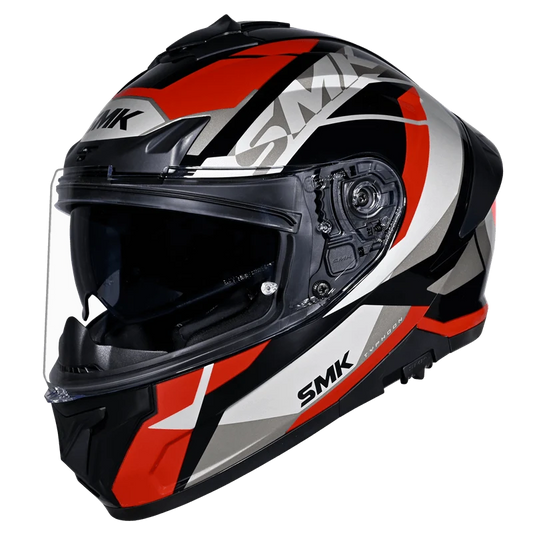 SMK TYPHOON STYLE HELMETS - WHITE RED