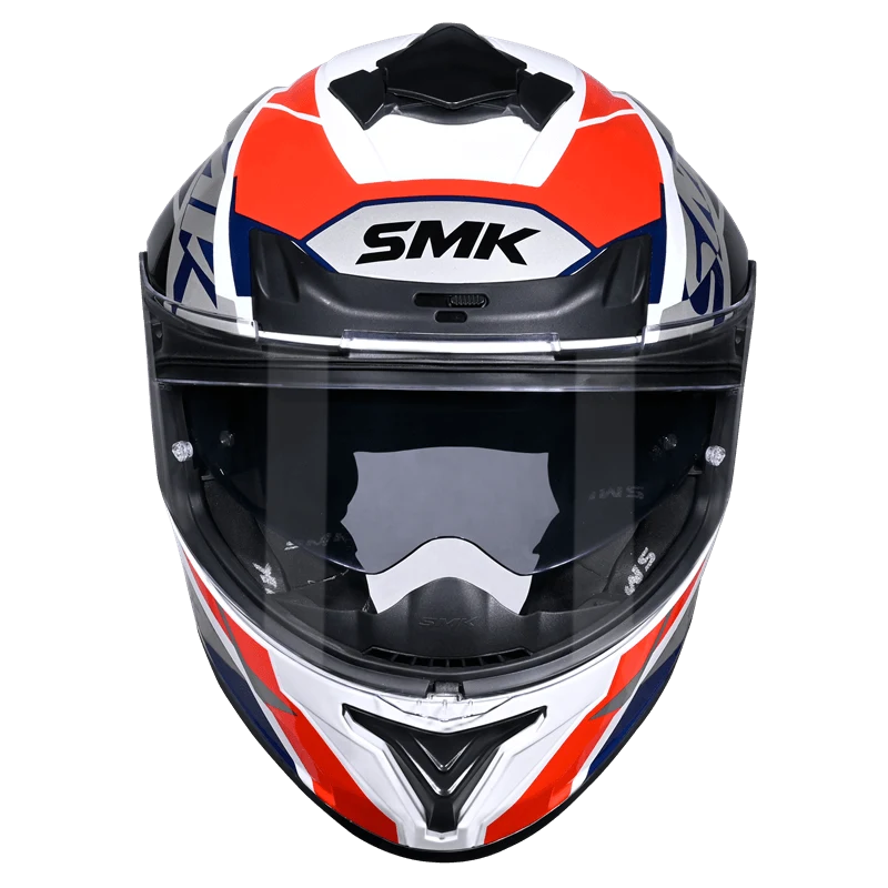 SMK TYPHOON STYLE HELMETS - GL136 WHITE RED GREY