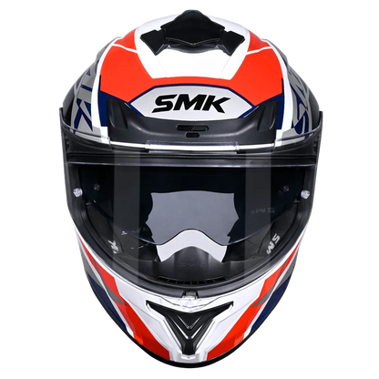 SMK TYPHOON STYLE HELMETS - GL136 WHITE RED GREY
