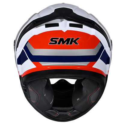 SMK TYPHOON STYLE HELMETS - GL136 WHITE RED GREY