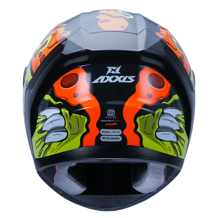 AXXIS SEGMENT SCRATCH HELMET - ORANGE