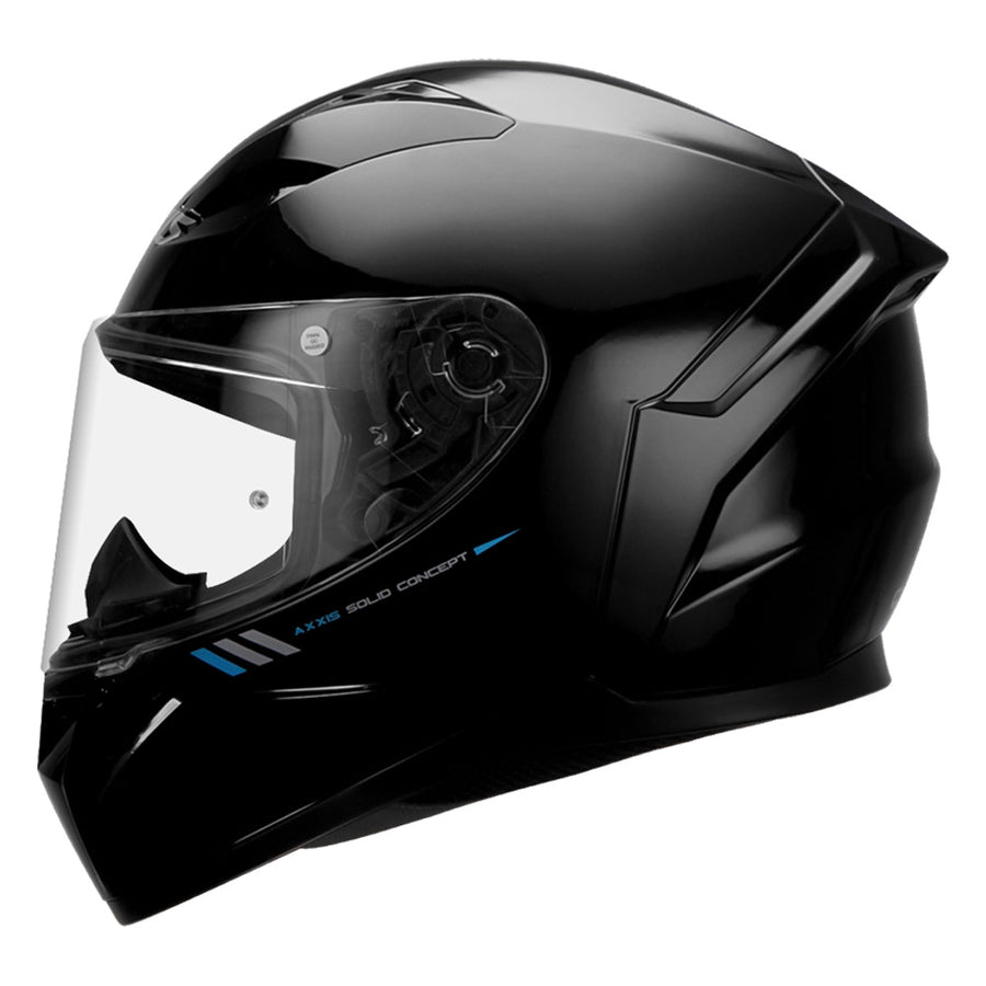 AXXIS SEGMENT SOLID HELMET - GLOSS BLACK – Motorizzr