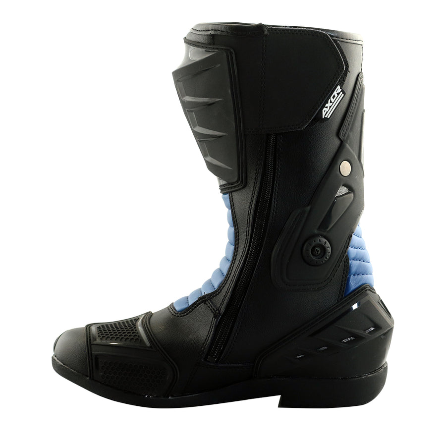 Axor Slipstream Riding Boots - Black Blue