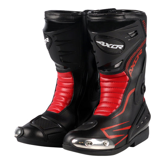 Axor Slipstream Riding Boots - Black Red