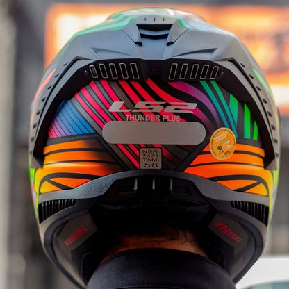 LS2 FF800 STORM 2 HELMET - MATT BLACK RAINBOW