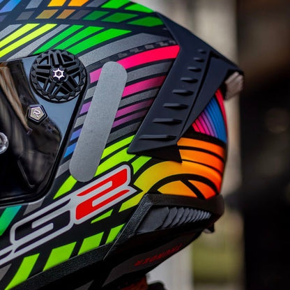 LS2 FF800 STORM 2 HELMET - MATT BLACK RAINBOW