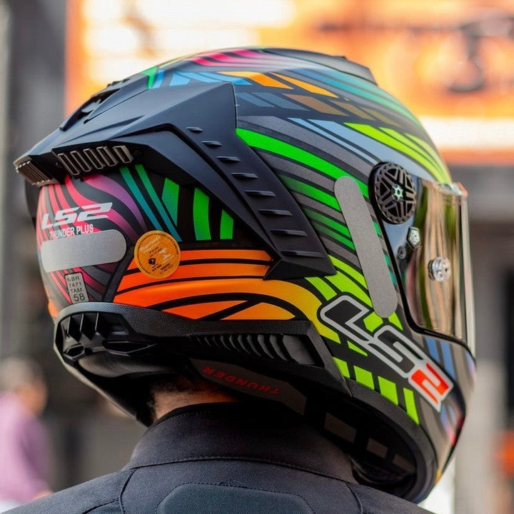 LS2 FF800 STORM 2 HELMET - MATT BLACK RAINBOW