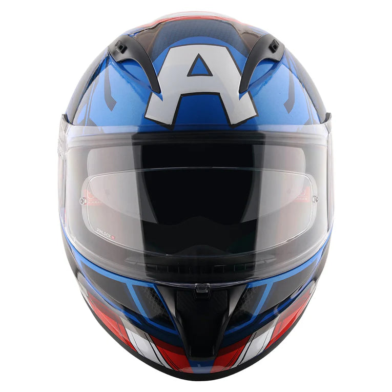AXOR Street Marvel Captain America Helmet - Blue Red White
