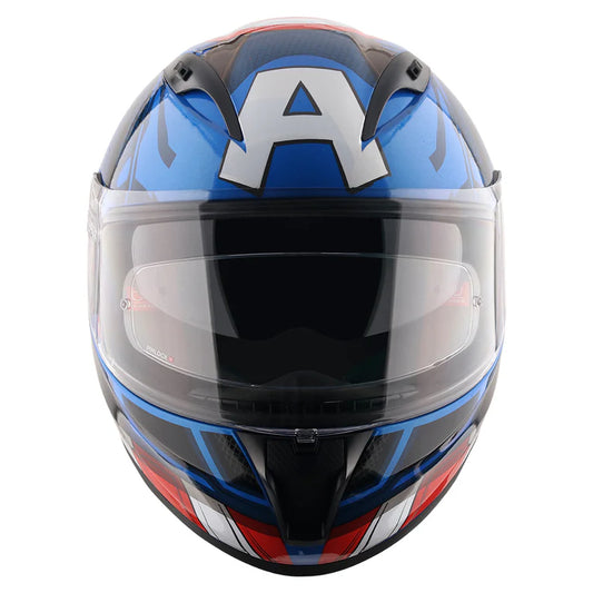 AXOR Street Marvel Captain America Helmet - Blue Red White