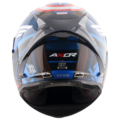 AXOR Street Marvel Captain America Helmet - Blue Red White