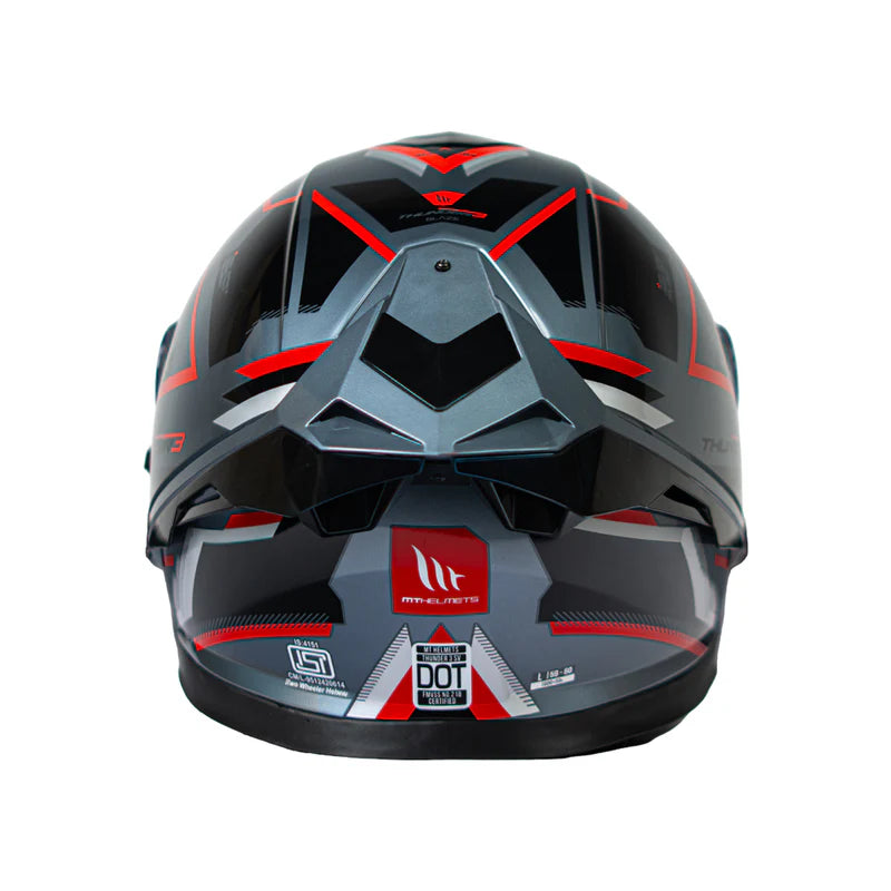 MT THUNDER3 PRO BLAZE HELMET - Gloss Black/Grey/Red