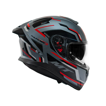 MT THUNDER3 PRO BLAZE HELMET - Gloss Black/Grey/Red