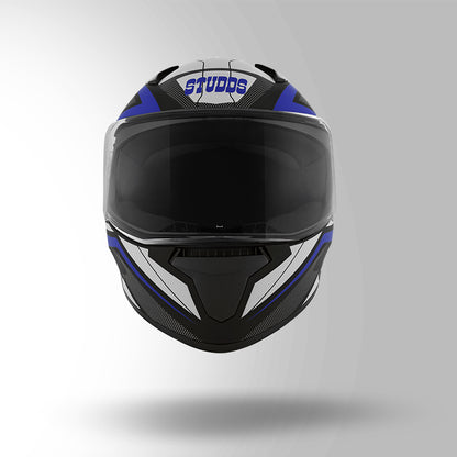 STUDDS THUNDER D4 HELMET - MATT BLACK BLUE