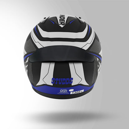 STUDDS THUNDER D4 HELMET - MATT BLACK BLUE