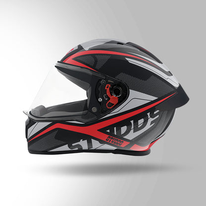 STUDDS THUNDER D4 HELMET - BLACK RED