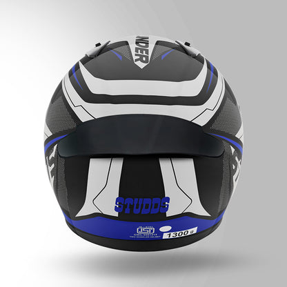 STUDDS THUNDER D4 HELMET - BLACK BLUE