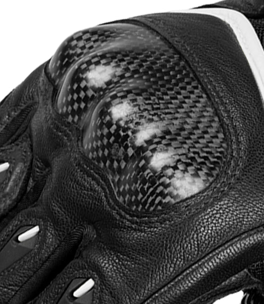 RYNOX Tornado Pro 4 Gloves - Black White (CARBON EDITION)