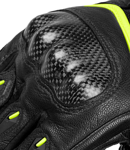 RYNOX Tornado Pro 4 Gloves - Black Hi-Viz Green (CARBON EDITION)