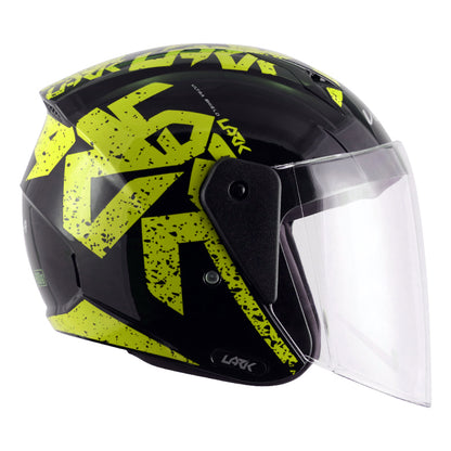 Vega Lark Victor Helmet - Black Neon Yellow