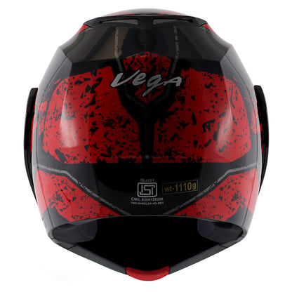 Vega Crux DX Victor Helmet - Black Red