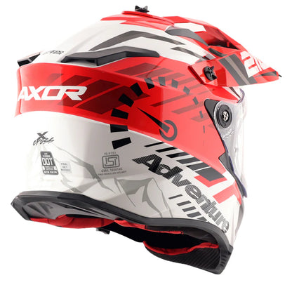 AXOR X-Cross Dual Visor Speedometer Helmet - White Red