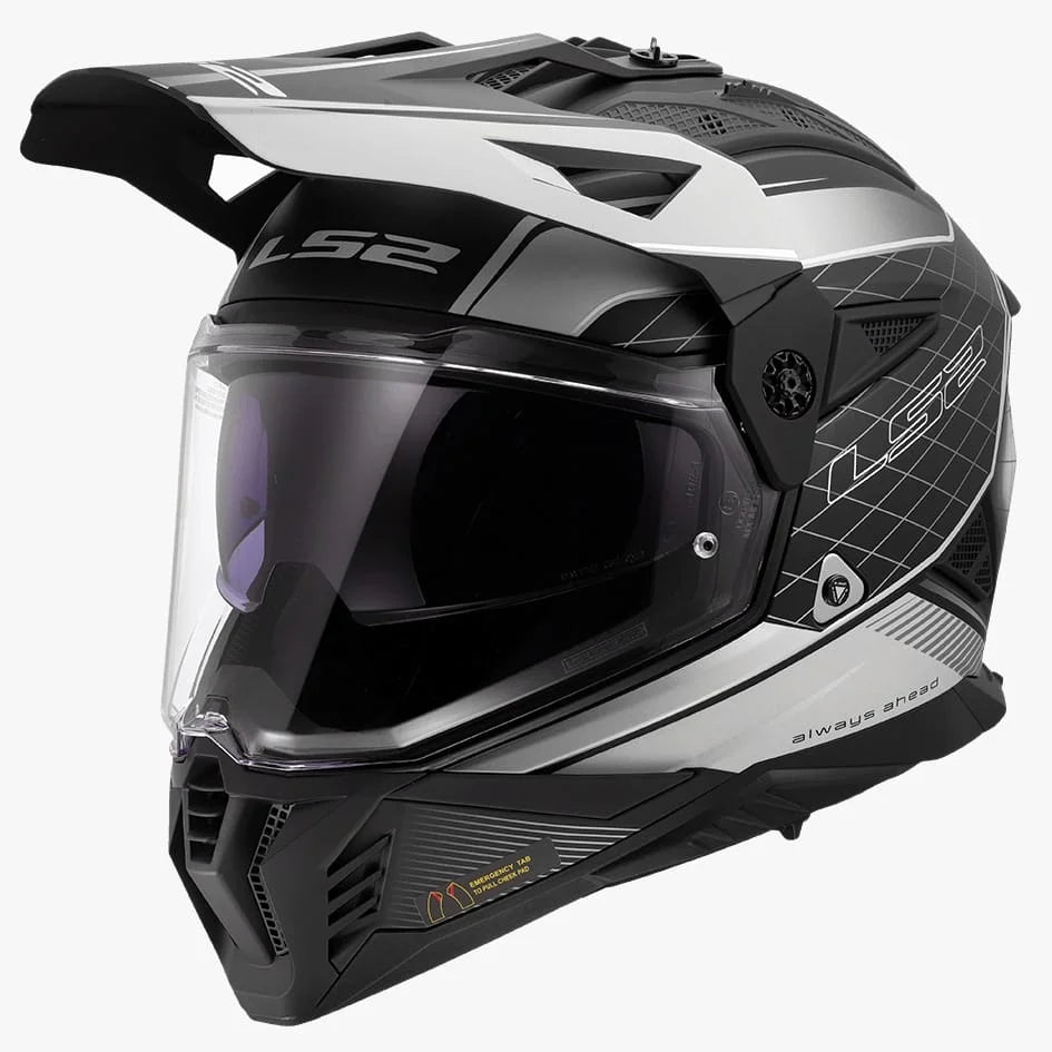 LS2 MX436 Pioneer II 100th Meridian Helmet - Gloss Black Light Grey