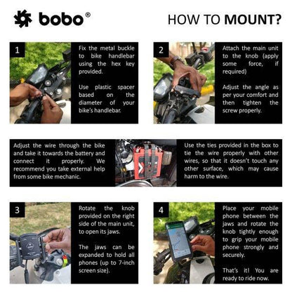 BOBO BM1 PRO Jaw-Grip Bike Phone Holder