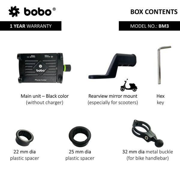 BOBO BM3 Claw-Grip Aluminum Bike Cycle Phone Holder