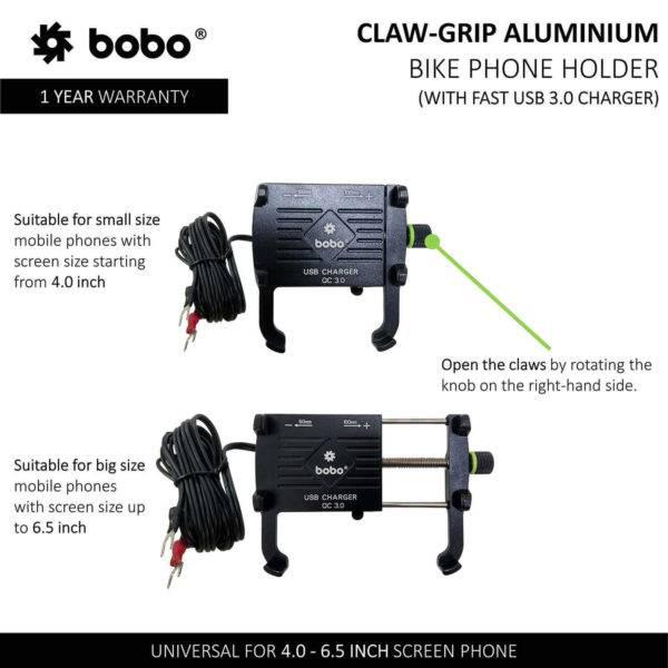 BOBO BM5 Claw-Grip Aluminium Bike Phone Holder