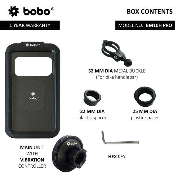 BOBO BM10H PRO Fully Waterproof Bike / Cycle Phone Holder with Vibration Controller Motorcycle