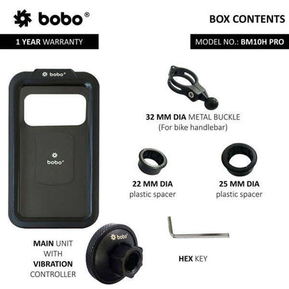 BOBO BM10H PRO Fully Waterproof Bike / Cycle Phone Holder with Vibration Controller Motorcycle