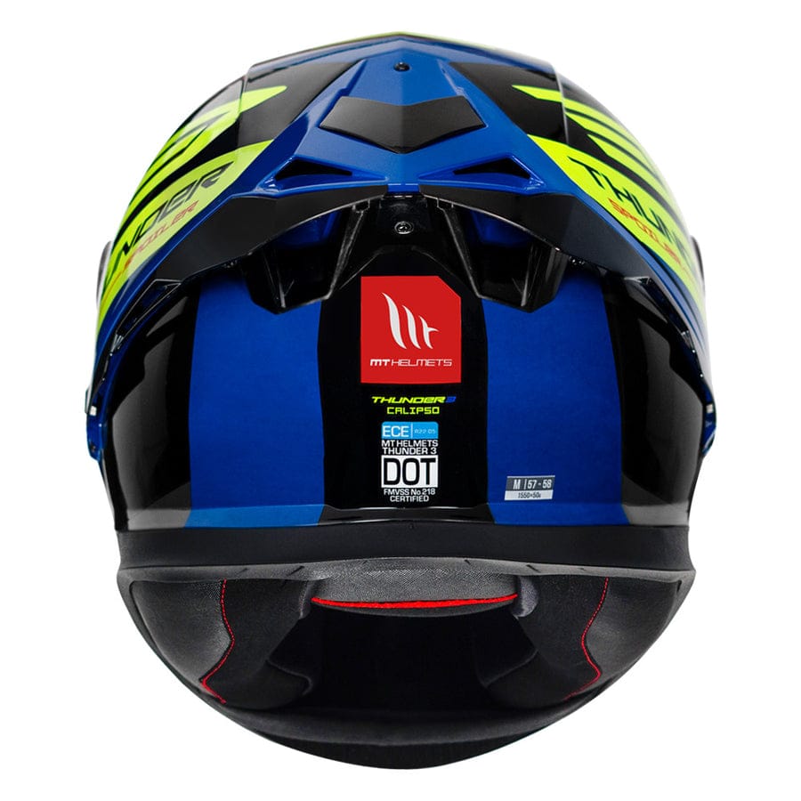 MT THUNDER3 PRO CALIPSO HELMET - Blue & Fluorescent Yellow