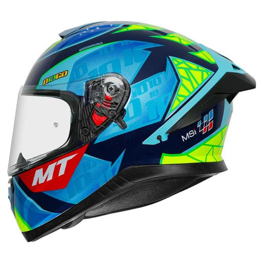 MT THUNDER3 PRO DIOGO MOREIRA HELMET - Blue & Yellow