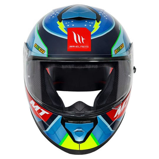 MT THUNDER3 PRO DIOGO MOREIRA HELMET - Blue & Yellow