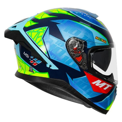 MT THUNDER3 PRO DIOGO MOREIRA HELMET - Blue & Yellow