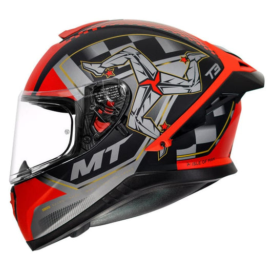 MT THUNDER3 PRO ISLE OF MAN HELMET - Matt Red