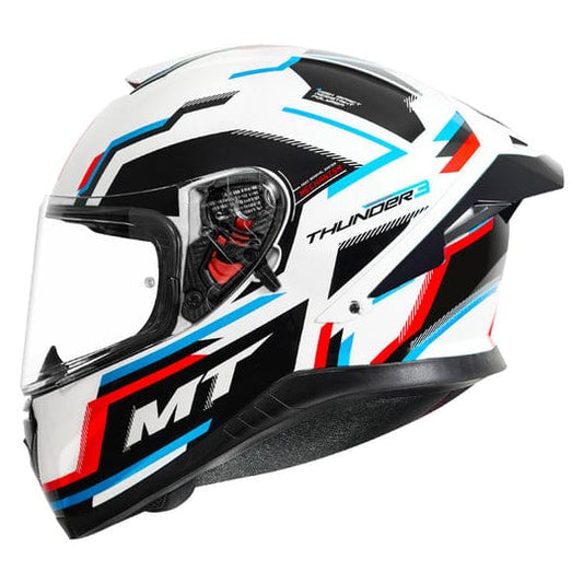 MT THUNDER3 PRO BLAZE HELMET - Gloss White