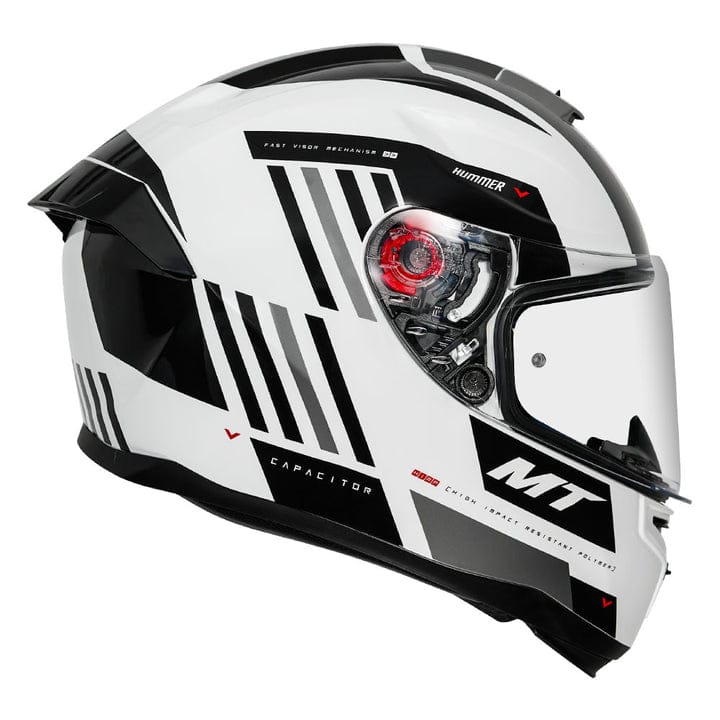 MT HUMMER CAPACITOR HELMET - Gloss White