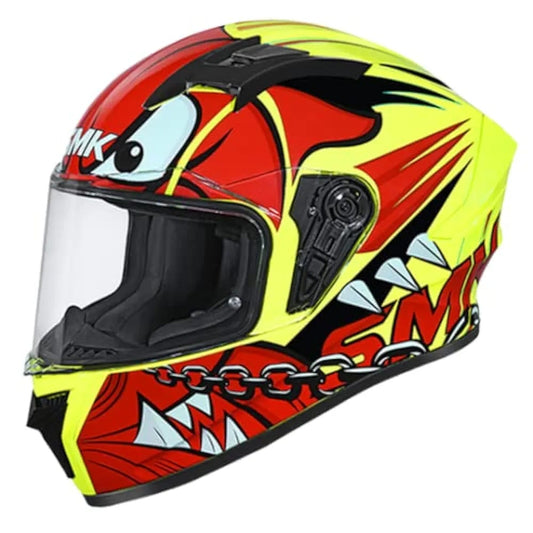 SMK Stellar Monster Helmet - Gloss Yellow Red White
motorizzr