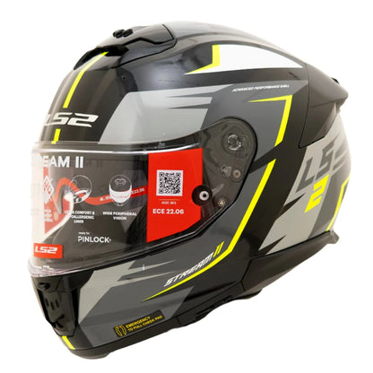 LS2 FF320 Stream II Meteor Helmet - Black Yellow