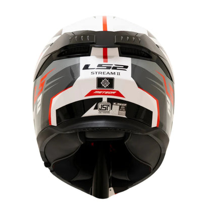 LS2 FF320 Stream II Meteor Helmet - White Red