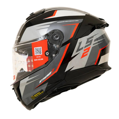 LS2 FF320 Stream II Meteor Helmet - Black Red