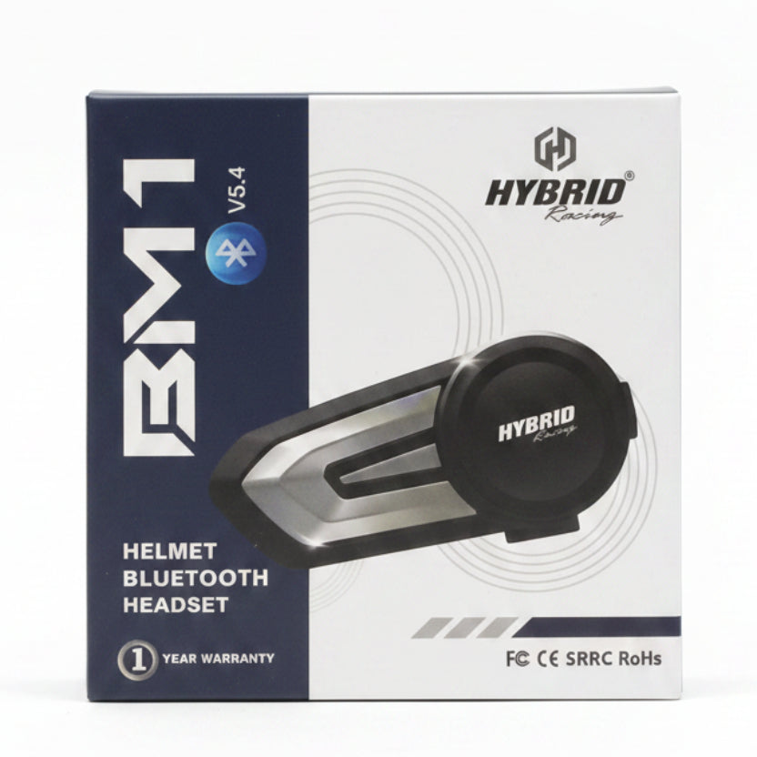 Hybrid BM1 V5.4 helmet Bluetooth headset. motorizzr