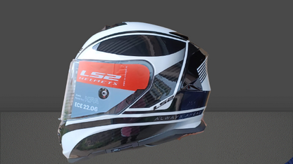 LS2 FF800 STORM 2 DODGER HELMET - BLACK WHITE