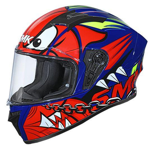 SMK Stellar Monster Helmet - Gloss Blue Red White