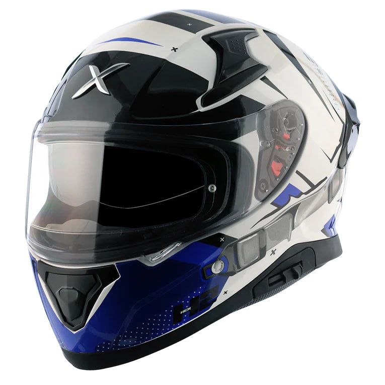 AXOR APEX HEX-2 HELMET - WHITE BLUE